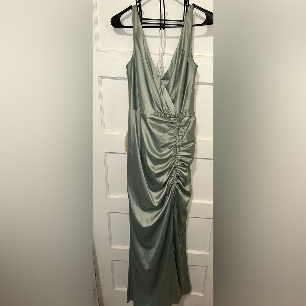 Sage green bridesmaids dress